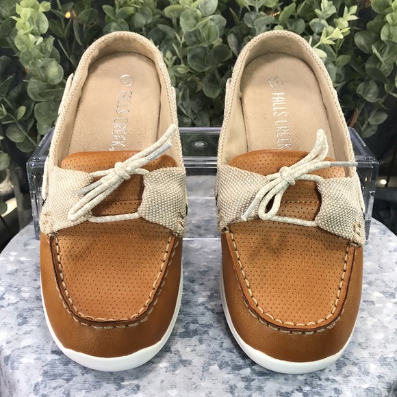 Falls Creek Tessa Caramel Mule Deck Casual Shoes WMS 6M ☀️Like Brand New☀️ - Picture 2 of 10